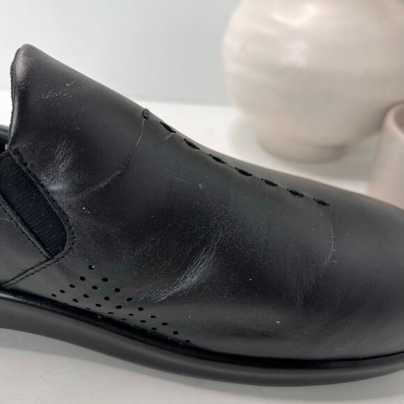 SAS Viva Leather Slip On Walking Loafer Black Women's 10W Buttery Soft - Picture 10 of 11